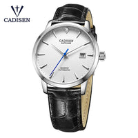 CADISEN Men Watches Automatic Mechanical Wrist Watch MIYOTA 9015 Top Brand Luxury Real Diamond Watch Curved Sapphire Glass Clock