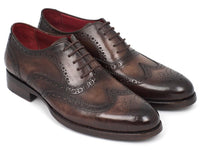 Paul Parkman Wingtip Oxfords Goodyear Welted Brown (ID#027-BRW)