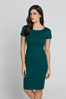 CONQUISTA FASHION - Original Fitted Emerald Cap Sleeve Dress Conquista Fashion