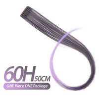 Pageup Rainbow Synthetic Fake Hair Pieces Long Straight Ombre Hairpiece for Women Blonde Pink Clip in Hair Extensions Colorful