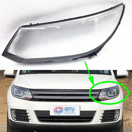 YJWAUTO - Original Headlamp Lens for Volkswagen VW Tiguan 2013~2017 Headlight Cover Car Light Replacement Auto Shell