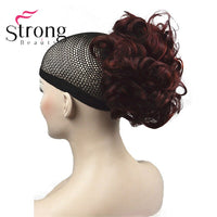 StrongBeauty Short Curly Clip in Claw Ponytail Hair Extension Synthetic Hairpiece 80g With a Jaw/Claw Clip