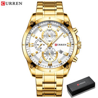 CURREN Creative Design Watches Men Luxury Casual Quartz Wristwatch With Stainless Steel Chronograph Sport Watch Male Clock