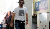 T-shirt No Pirlo No Party Juventus - Black Color - Size M