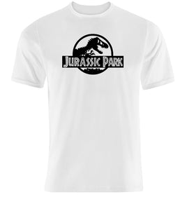 T-shirt Jurassic Park - White Color-Black Logo -  Size S