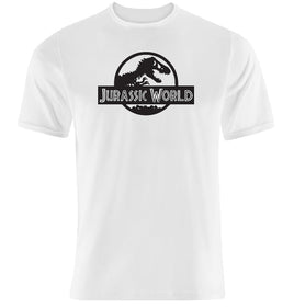 T-shirt Jurassic World - White Color-Black Logo -  Size S