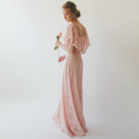 BLUSHFASHION - Original Ruffled Crinkle Off-Shoulder Pink Dress #1229