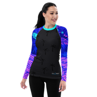 FIND YOUR COAST APPAREL - Original Women's Tropical Storm Sea Skinz Performance Rash Guard UPF 40+