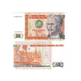 Print Banknote Fior - 50 Intis - Peru