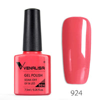 VENALISA - 10 Pcs Nail Enamel Gel Polish 7.5ml Base Coat No Wipe Long Wear Top Coat Full Coverage Color Nail Polish Lacquer Varnish