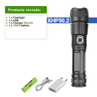 Super Powerful XHP90.3 Led Flshlight USB Rechargeable Tactical Flash Light Xhp70 Xhp50 Torch Light Work Lamp Lantern for Hunting