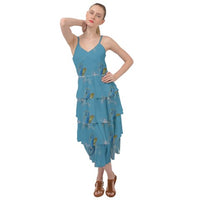 SHARON TATEM LLC - Original Blue Seahorses Layered Dress