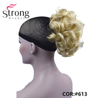 StrongBeauty Short Ponytail Hair Piece Extension Synthetic Hair Wavy Claw Clip in/on Hairpiece COLOUR CHOICES