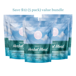 New Magic v Steam Serenity Herbal Blend (5 Pack Bundle Blend)