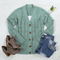 RIAH FASHION - Original Cable Sweater With Pockets