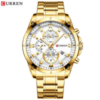 CURREN Creative Design Watches Men Luxury Casual Quartz Wristwatch With Stainless Steel Chronograph Sport Watch Male Clock