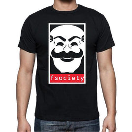 T-shirt Fsociety - Mr. Robot - Tv Series - Black - Size M