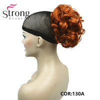 StrongBeauty Short Ponytail Hair Piece Extension Synthetic Hair Wavy Claw Clip in/on Hairpiece COLOUR CHOICES