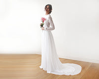 BLUSHFASHION - Original High Neck & Open Back Wedding Dress  #1181