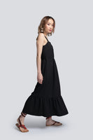 AKOSEE - Original Gabriella Tiered Sundress in Black