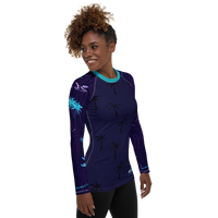 FIND YOUR COAST APPAREL - Original Women's Hawaiian Adventure Sea Skinz Performance Rash Guard UPF 40+