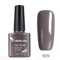 VENALISA - 10 Pcs Nail Enamel Gel Polish 7.5ml Base Coat No Wipe Long Wear Top Coat Full Coverage Color Nail Polish Lacquer Varnish