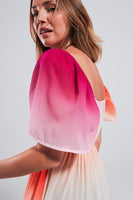 Q2 - Original Ombre Sweetheart Maxi Dress in Fuchsia