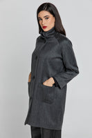 CONQUISTA FASHION - Original Wool Blend Dark Grey Coat