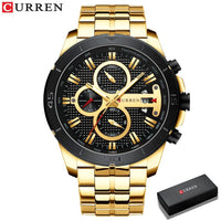 CURREN Business Men Watch Luxury Brand Stainless Steel Wrist Watch Chronograph Army Military Quartz Watches Relogio Masculino