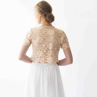 BLUSHFASHION - Original Lace Blush Short Sleeves Top #2037