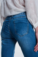 Q2 - Original Reversible Wrinkled Denim Skinny Jeans
