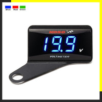 NORXI - Original Motorcycle KOSO Voltmeter Digital for NVX NMAX TMAX XMAX 300 LED Mini 6V 12V Electromobile Electricity Gauge Car Volt Meter