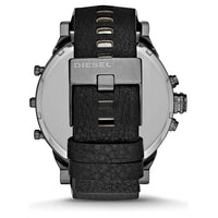 Diesel man watch DZ7348 Mr Daddy 2.0 - Leather strap and Black/Gold steel dial