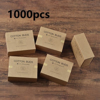 1000Pcs Bamboo Cotton Buds Double Head Adults Makeup Cotton Swab Microbrush Wood Sticks Nose Ears Cleaning Health Care Tools