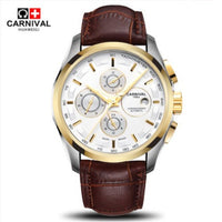 Automatic Mechanical Switzerland Brand Men Wristwatches Fashion Luxury Leather Strap Watch Waterproof Clock Relogio Reloj Montre