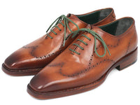 Paul Parkman Men's Wingtip Oxford Goodyear Welted Camel Brown (ID#87CML66)