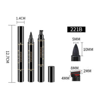 YSDO LASHES STORE - Original 1 Pcs Double-Ended Eyeliner 2-In-1 Waterproof Black Eyeliner Pencil Make Up Beauty Cosmetics Long-Lasting Eye Liner Makeup Tools