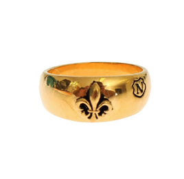 Nialaya Gold Plated 925 Silver Ring - Size EU62-US105