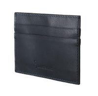 Billionaire Italian Couture Blue Leather Cardholder Wallet - One Size