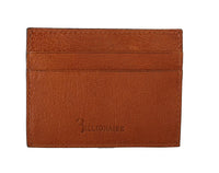 Billionaire Italian Couture Brown Leather Cardholder Wallet - One Size