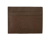 Billionaire Italian Couture Brown Leather Cardholder Wallet - One Size