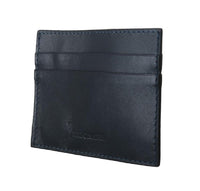 Billionaire Italian Couture Blue Leather Cardholder Wallet - One Size