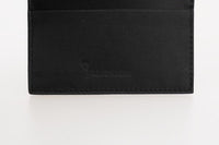 Billionaire Italian Couture Black Leather Cardholder Wallet - One Size