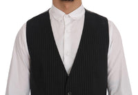 Dolce & Gabbana Gray STAFF Cotton Striped Vest - Size IT50-L