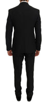 Dolce & Gabbana Black Wool Silk Saxophone Slim Fit Suit - Size IT46-S