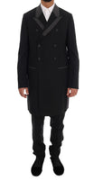 Dolce & Gabbana Black Wool Stretch 3 Piece Two Button Suit - Size IT48-M