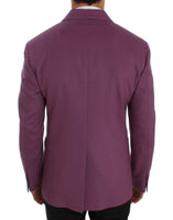 Dolce & Gabbana Purple Cashmere Slim Fit Blazer Jacket - Size IT44-XS