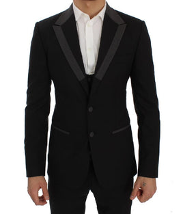 Dolce & Gabbana Black Wool Stretch Slim Blazer Jacket - Size IT46-S