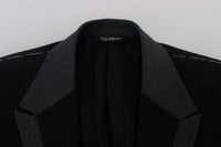 Dolce & Gabbana Black Wool Stretch Slim Blazer Jacket - Size IT46-S