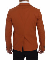 Dolce & Gabbana Orange Cotton Stretch Blazer - Size IT54-XL